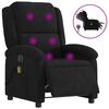 vidaXL Poltrona de massagens reclin&aacute;vel el&eacute;trica veludo preto