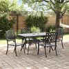 vidaXL Conjunto de Jantar para Jardim 5 pcs Preto Alum&iacute;nio