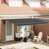 vidaXL Toldo Retr&aacute;til Manual Antracite 400 &times; 300 cm Alum&iacute;nio e Tecido