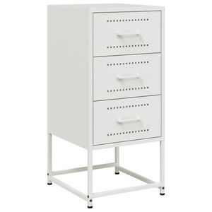 vidaXL Mesa de cabeceira 36x39x78 cm a&ccedil;o branco