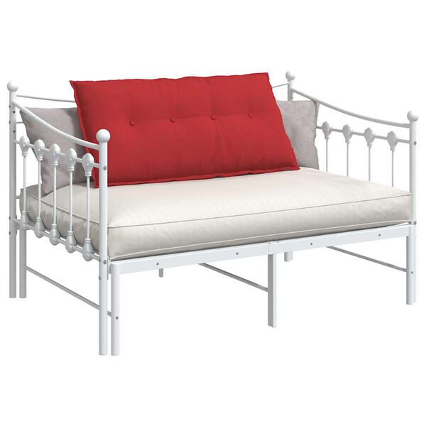 vidaXL Travesseiro para Costas Vermelho 100 x 19 x 50 cm tecido