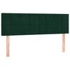 vidaXL Cama com molas/colch&atilde;o 140x190 cm veludo verde-escuro