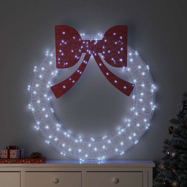 vidaXL Guirlanda com 150 LEDs Branco frio 120 cm Acr&iacute;lo