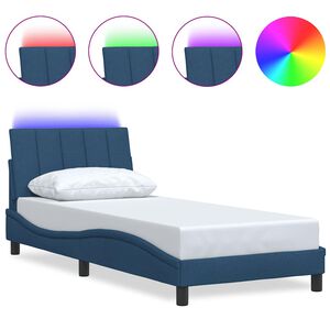 vidaXL Estrutura de cama sem colch&atilde;o Hanko 80x200 cm azul