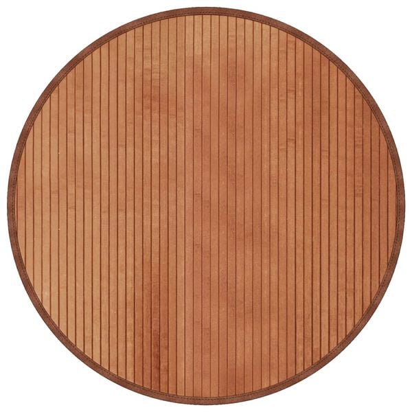 vidaXL Tapete redondo 80 cm bambu castanho
