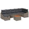 vidaXL Conjunto de Sof&aacute; de Jardim 8 unid. Cinzeto vime PE