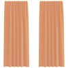 vidaXL Cortinas de voile com bolsos para var&atilde;o 2 pcs terracota