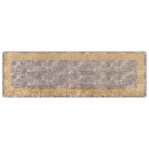 vidaXL Passadeira MARSA Cinzento 80 x 250 cm Poli&eacute;ster e PVC