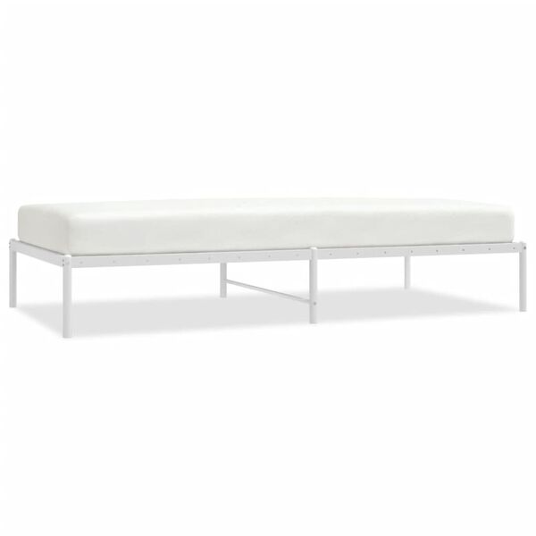 vidaXL Estrutura de cama 100x200 cm metal branco