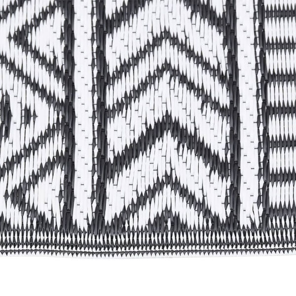 vidaXL Tapete de exterior 190x290 cm ARAKIL PP preto