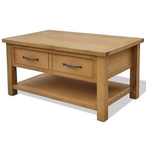 vidaXL Mesa de centro 88x53x45 cm madeira carvalho maci&ccedil;a