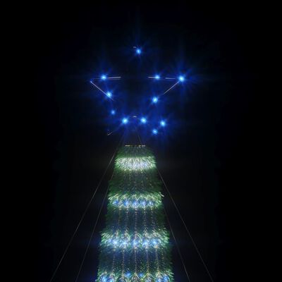 vidaXL Árvore de Natal luminosa em cone 275 luzes LED 180 cm azul