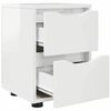 vidaXL Mesas de cabeceira 2 pcs Branco Brilhante 30,5 x 30 x 43 cm