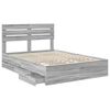vidaXL Estrutura da Cama com gaveta Cinza Sonoma 140 x 190 cm