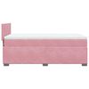 vidaXL Cama com molas/colchão 100x200 cm veludo rosa
