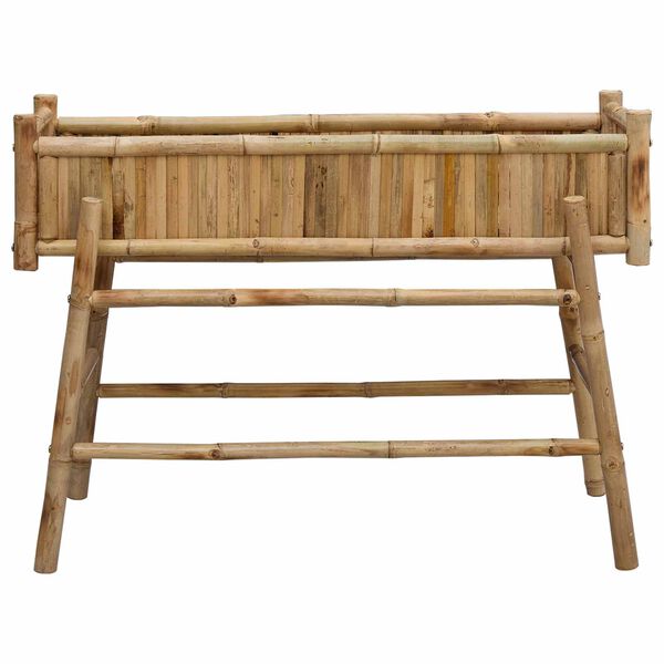 vidaXL Jardineira com Suporte Natural 100 x 38 x 74 cm Bambu