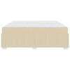 vidaXL Estrutura da Cama com colch&atilde;o Creme 200 x 200 cm tecido