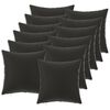 vidaXL Almofada com travesseiro HEERLEN 12 unid. Preto Poli&eacute;ster