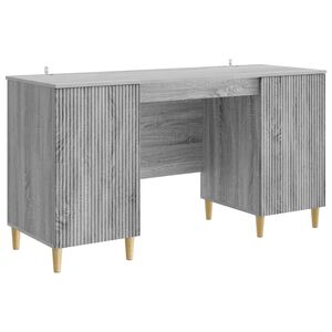 vidaXL Mesa Sonoma Cinzento 142,5 x 50 x 75 cm Derivados de Madeira