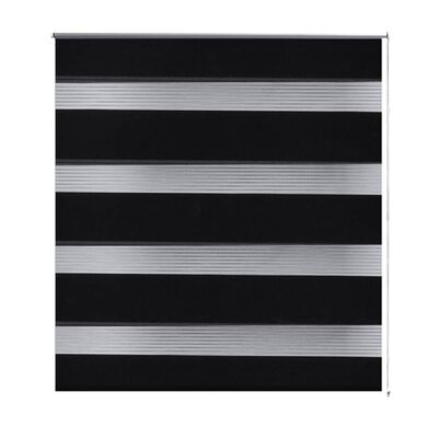 Estore de rolo 50 x 100 cm, linhas de zebra / Preto