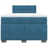 vidaXL Cama boxspring com colch&atilde;o 120x200 cm veludo azul-escuro