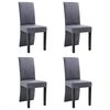 vidaXL Cadeiras de jantar 4 pcs camur&ccedil;a artificial cinzento