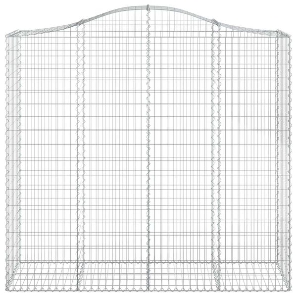 vidaXL Cestos gabi&atilde;o arqueados 30 pcs 200x50x180/200 ferro galvanizado