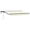 vidaXL Estrutura de Toldo Manual com LEDs Creme 2,5 x 2 m