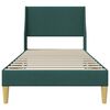 vidaXL Estrutura da Cama com cabeceira Verde Escuro 90 x 200 cm tecido