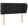 vidaXL Cabeceira de cama c/ abas veludo 93x23x78/88 cm preto
