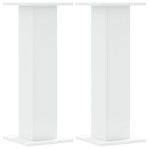 vidaXL Suportes p/ plantas 2 pcs 30x30x80 cm derivados madeira branco