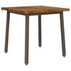 vidaXL 70 x 70 x 75 cm Madeira S&oacute;lida de Ac&aacute;cia Natural e Caf&eacute;