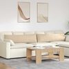 vidaXL Travesseiros de Sof&aacute; 2 pcs Creme 145 x 40 cm tecido
