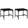 vidaXL Mesas de apoio 2 pcs 40x40x35 cm derivados de madeira preto