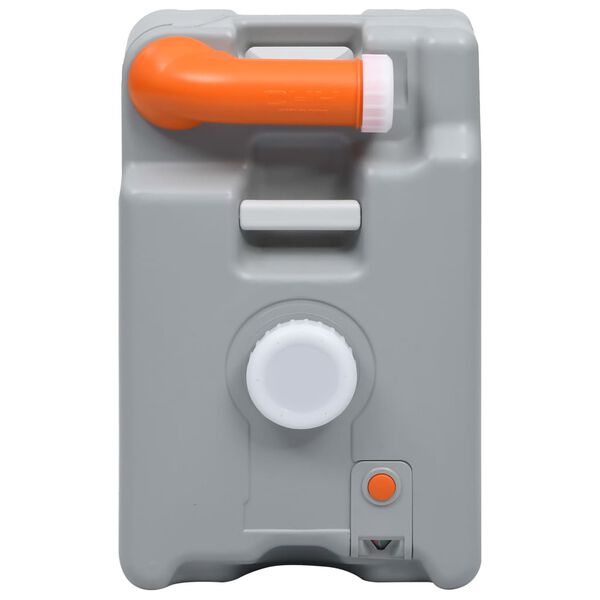 vidaXL Tanque de &aacute;gua com rodas para campismo 25 L cinzento