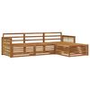 vidaXL Conjunto de Sof&aacute;s para Exterior Natural 249 x 162,5 x 73 cm