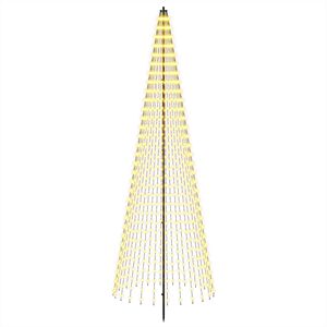 vidaXL &Aacute;rvore de Natal LED 285 cm 744 LED Branco quente Ferro Preto