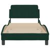 vidaXL Estrutura de cama Dover 80x200 cm veludo verde-escuro