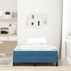 vidaXL Cama Box com colch&atilde;o Azul Escuro 120 x 200 cm tecido