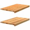 vidaXL Soleiras da janela 2 pcs 70x40x2 cm carvalho castanho-claro