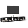 vidaXL Conjunto de m&oacute;vel de TV 4 pcs Carvalho Preto 60 x 30 x 30 cm