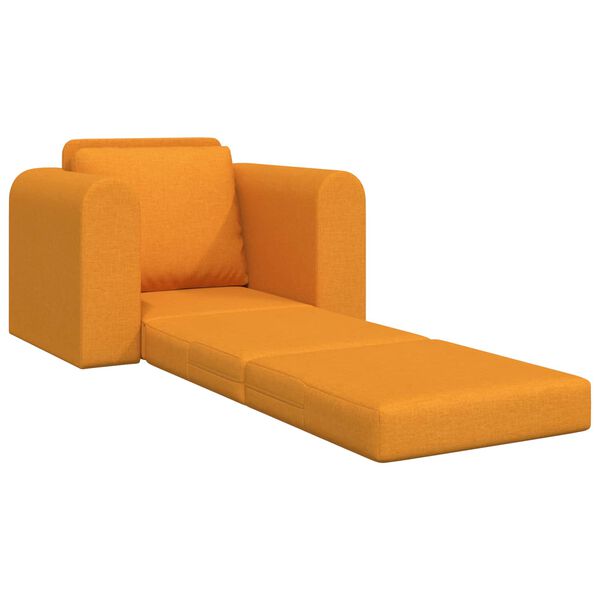 vidaXL Sof&aacute;-Cama Amarelo Escuro 98 x 71 x 83 cm tecido