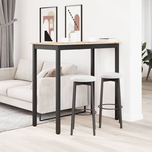 vidaXL Mesa de bar Natural 110 x 55 x 105 cm