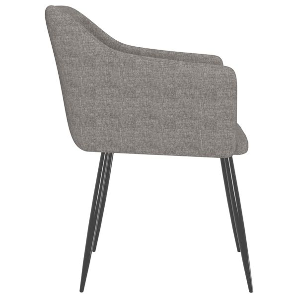 vidaXL Cadeiras de jantar 2 pcs tecido cinzento-claro