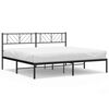 vidaXL Estrutura de cama em metal com cabeceira 180x200 cm preto