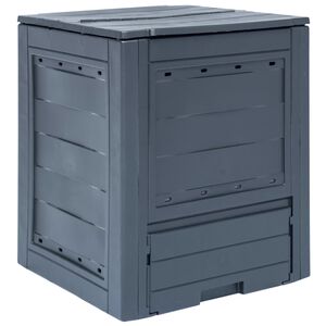 vidaXL Compostor de jardim 60x60x73 cm 260 L cinzento