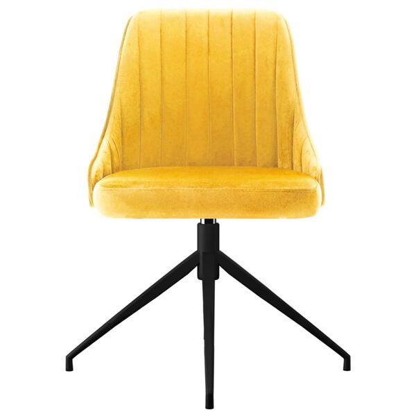 vidaXL Cadeiras de jantar 2 pcs veludo amarelo