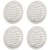 vidaXL Tampas de ventila&ccedil;&atilde;o de ar 4 unid. Prateado 100 mm