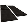 vidaXL Tapetes de quarto shaggy pelo alto 3 pcs preto