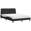 vidaXL Cama com colch&atilde;o 120x200 cm veludo preto
